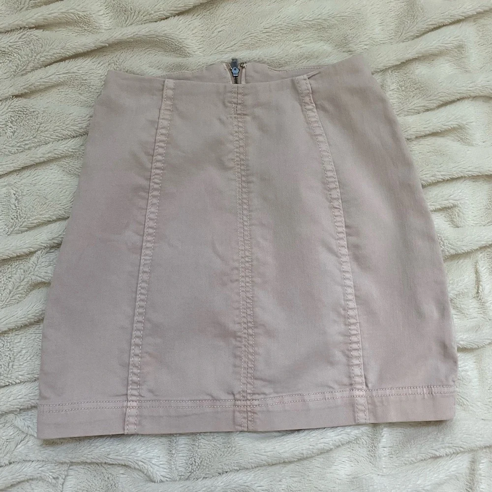 Free People zip-up mini skirt